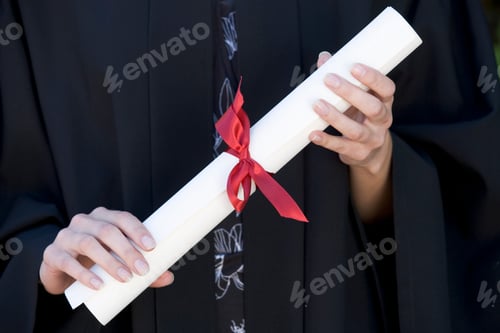 Preview: Close-Up Of A Graduate Holding A Diploma