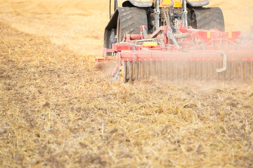 Preview: Close Up Of Tractor Harrowing Field