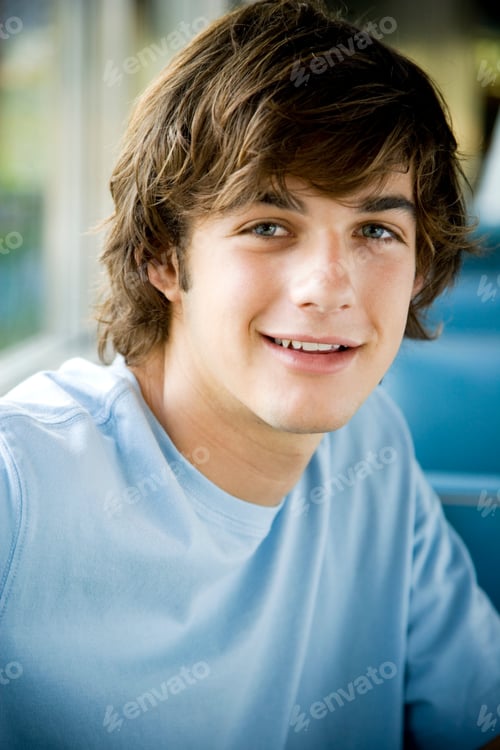 Preview: Portrait Of A Young Man Hanging Out At A Diner.