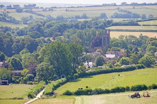 Preview: Countryside With Tractor In Uk, Dorset