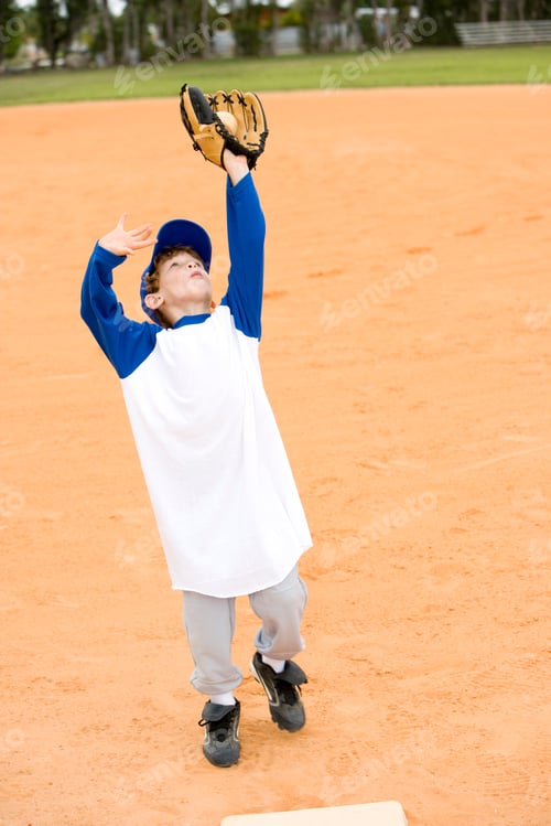 Preview: Young Boy Taking Catch In Baseball