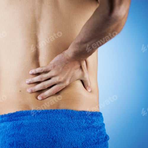 Preview: A Young Man Holding His Back