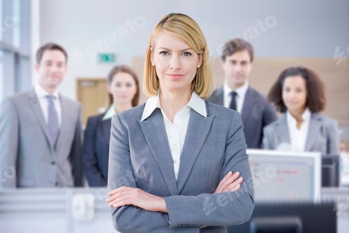 Preview: Portrait Of Business Team Working In Modern Office