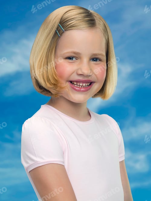 Preview: Portrait Of A Happy Young Girl, Studio Shot