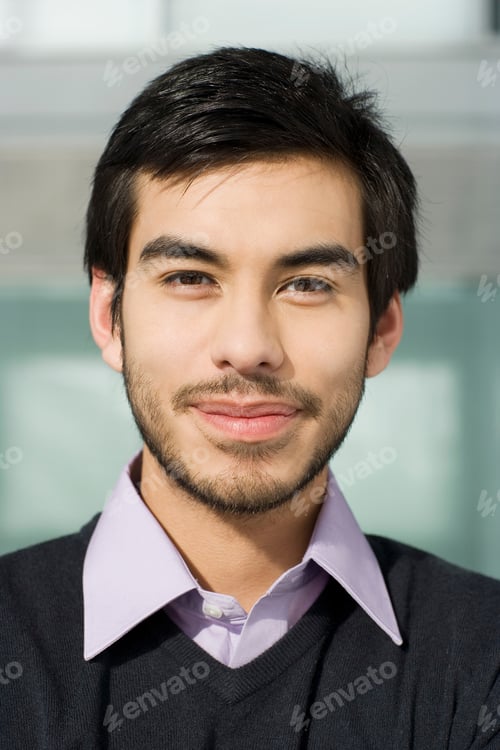 Preview: A Portrait Of A Businessman In An Office, Smiling