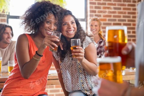 Preview: Flirtatious Customers Raising A Toast To The Waiter In The Bar