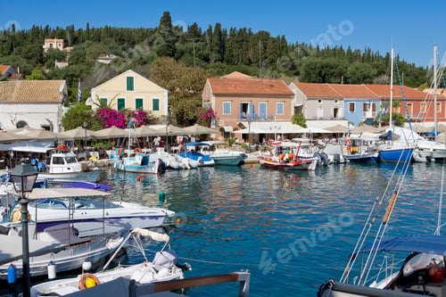 Preview: Greece, Kefalonia, Fiskardo, Boats In Sunny Harbour