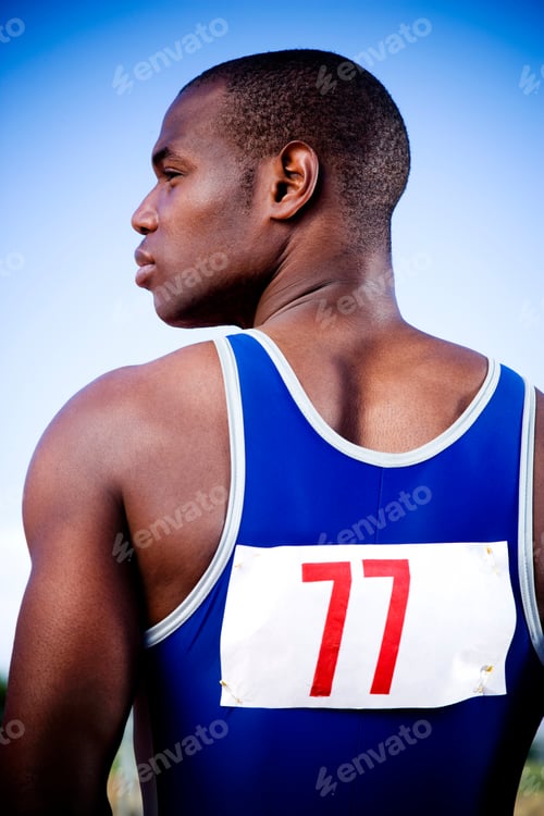 Preview: Rear View Portrait Of An Athlete