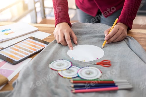 Preview: Professional Fashion Designer Working Of Drawing Sketches Project For New Trendy Fashion Style