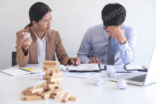 Preview: Blaming Business Concept, Female Executive Manager Blaming Employee For Mistake Or Failure