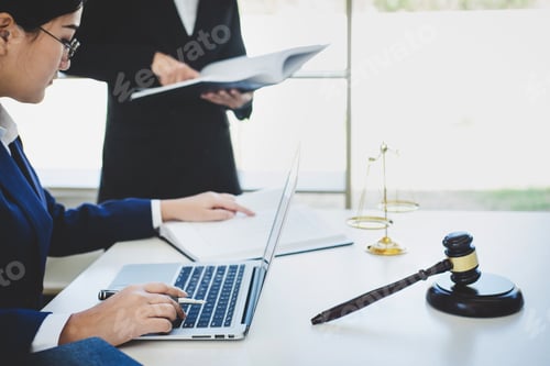 Preview: Teamwork Of Business Lawyer Colleagues, Consultation And Conference Of Professional Female Lawyers