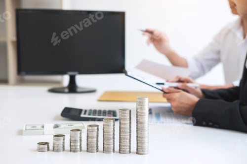 Preview: Business Accountant Or Banker, Two Business Partner Analysis With Stock Financial Indices And