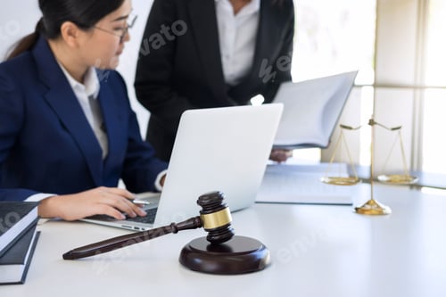 Preview: Teamwork Of Business Lawyer Colleagues, Consultation And Conference Of Professional Female Lawyers