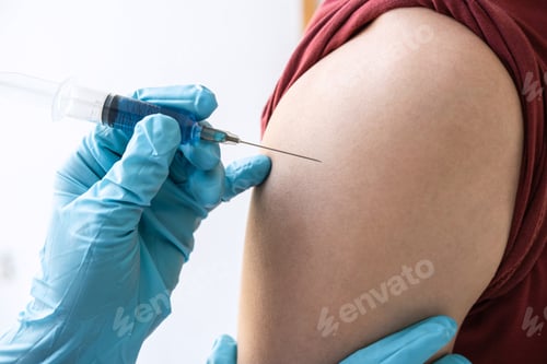 Preview: Doctor Making Injection Vaccination Patient To Prevent Pandemic Of The Disease, Flu Or Influenza
