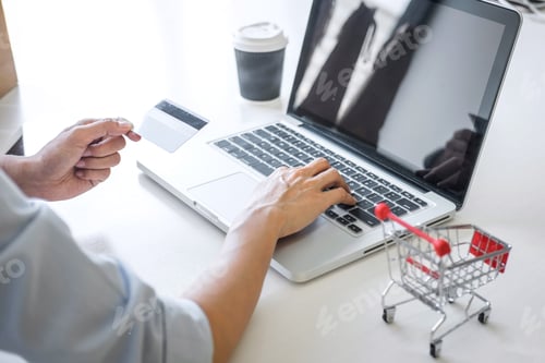 Preview: Woman Using Credit Card Register Security Code Payments Online Shopping And Customer Service