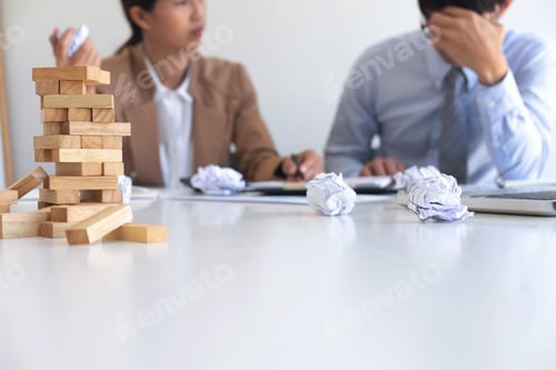 Preview: Blaming Business Concept, Female Executive Manager Blaming Employee For Mistake Or Failure