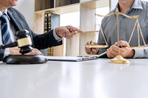 Preview: Consultation And Conference Of Male Lawyers And Professional Businessman Working And Discussion