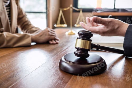 Preview: Customer Service Good Cooperation, Consultation Between Counselor Or Male Lawyer And Businesswoman