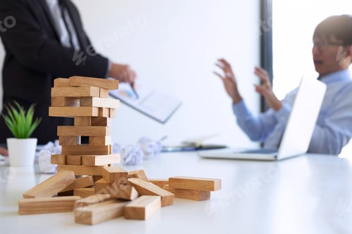 Preview: Blaming Business Concept, Senior Executive Manager Blaming Employee For Mistake Or Failure