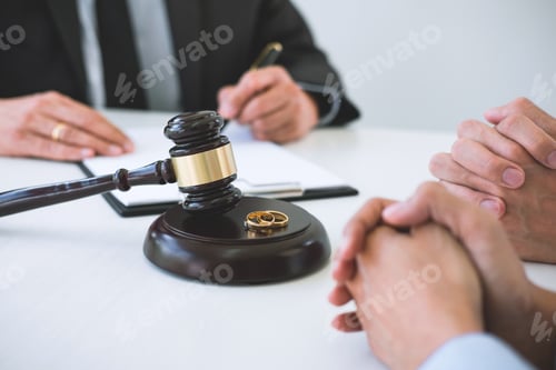 Preview: Agreement Prepared By Lawyer Signing Decree Of Divorce (Dissolution Or Cancellation) Of Marriage