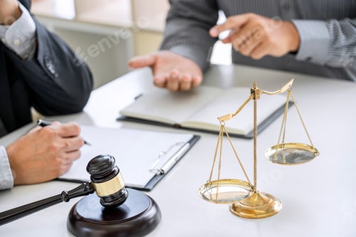 Preview: Consultation And Conference Of Male Lawyers And Professional Businessman Working And Discussion