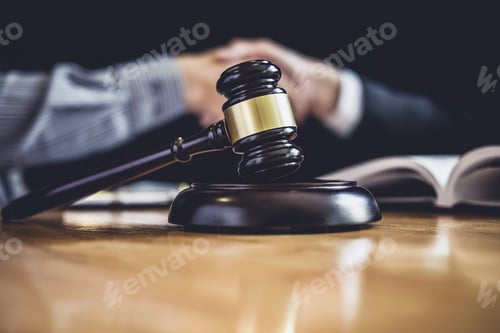 Preview: Handshake After Good Cooperation, Businessman Shaking Hands With Professional Male Lawyer After