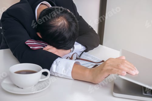 Preview: Feeling Sick And Tired, Businessman Frustrated And Stress To Resignation.