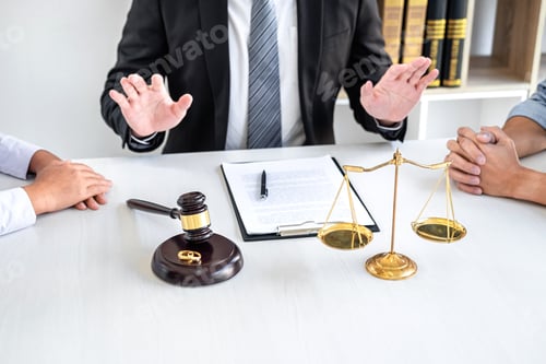 Preview: Unhappy Divorce Couple Having Conflict, Man And Wife Conversation During Divorce Process With Male