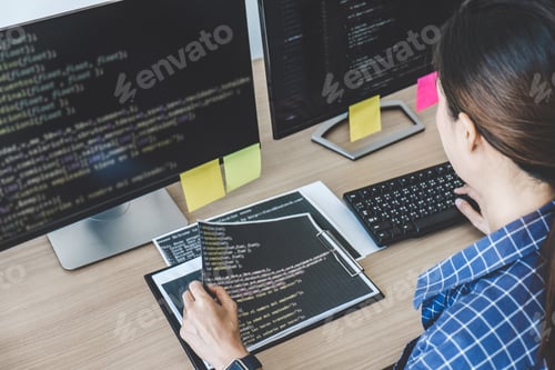 Preview: Professional Programmer Working At Developing Programming And Website Working In A Software Develop