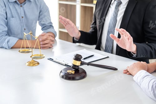 Preview: Unhappy Divorce Couple Having Conflict, Man And Wife Conversation During Divorce Process With Male