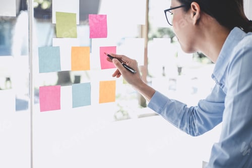 Preview: Business Woman Leader Working Marketing Growth On Financial Document Graph Report Statistics, Using