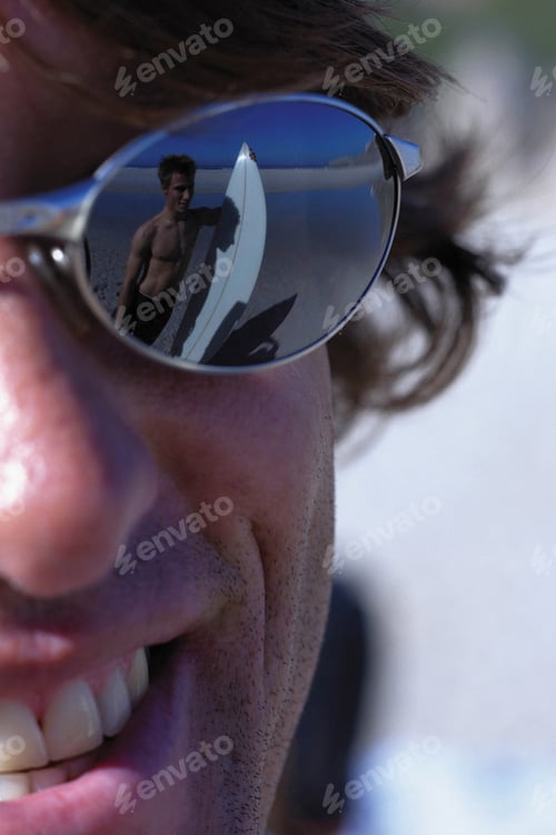 Preview: Surfer Reflected In Sunglasses