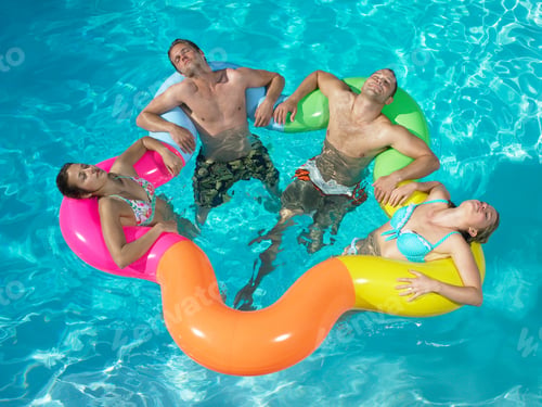 Preview: Friends Relaxing In Pool