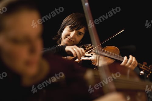Preview: Violin Players In Orchestra