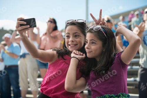 Preview: Girls Taking A Picture Of Themselves At Pop Concert