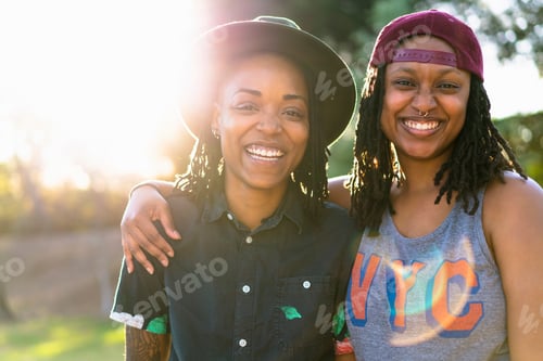 Preview: Portrait Of Lesbian Couple, Smiling