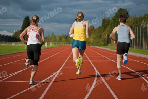 Preview: 3 Female Athletes Running Away