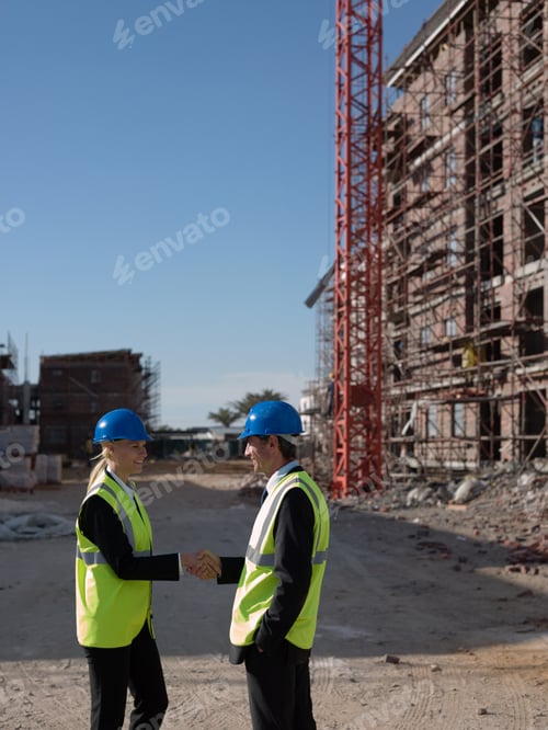 Preview: Image Of An Engineers Shaking Hands