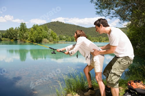 Preview: Couple Trying To Catch A Fish