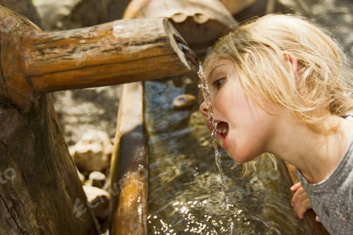 Preview: Girl Drinking Water From Spout