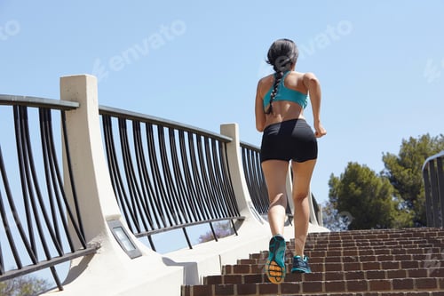 Preview: Jogger Running Up Stairs