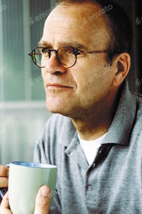 Preview: Pensive Man Drinking Coffee