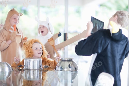 Preview: Children Pretending To Play Music Instruments