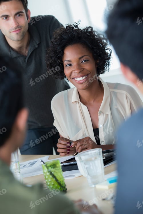 Preview: Informal Portrait Of Female Office Worker With Colleagues