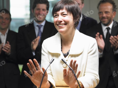 Preview: Business Woman Giving A Conference