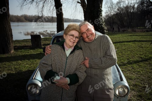 Preview: Senior Couple Leaning On Car