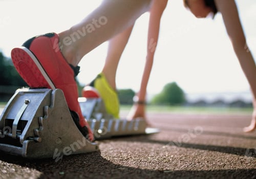 Preview: An Image Of Runner On Starting Blocks