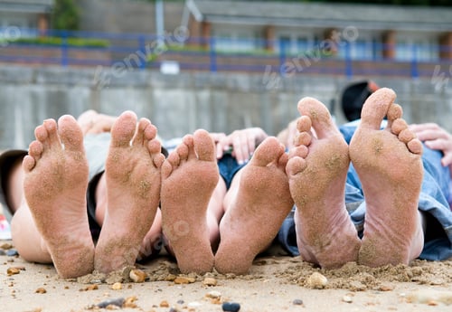 Preview: Families Sandy Feet On Beach