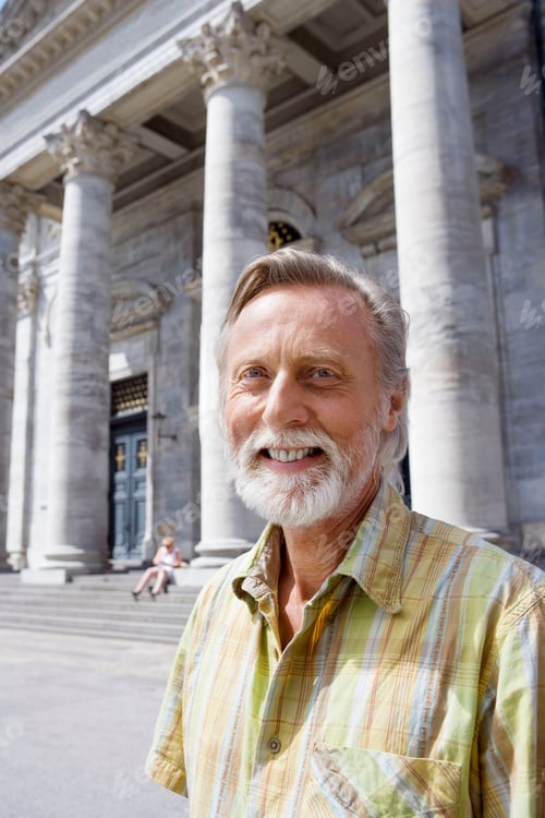 Preview: Portrait Of Man In Front Of Church