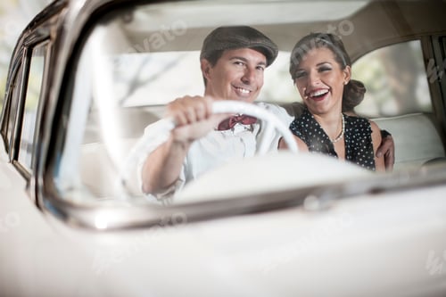 Preview: Couple In Vintage Car